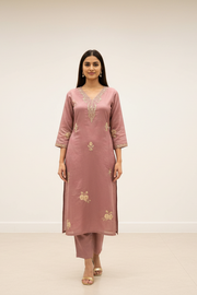 Women’s Light Onion Pink 3 Piece Kurti Set