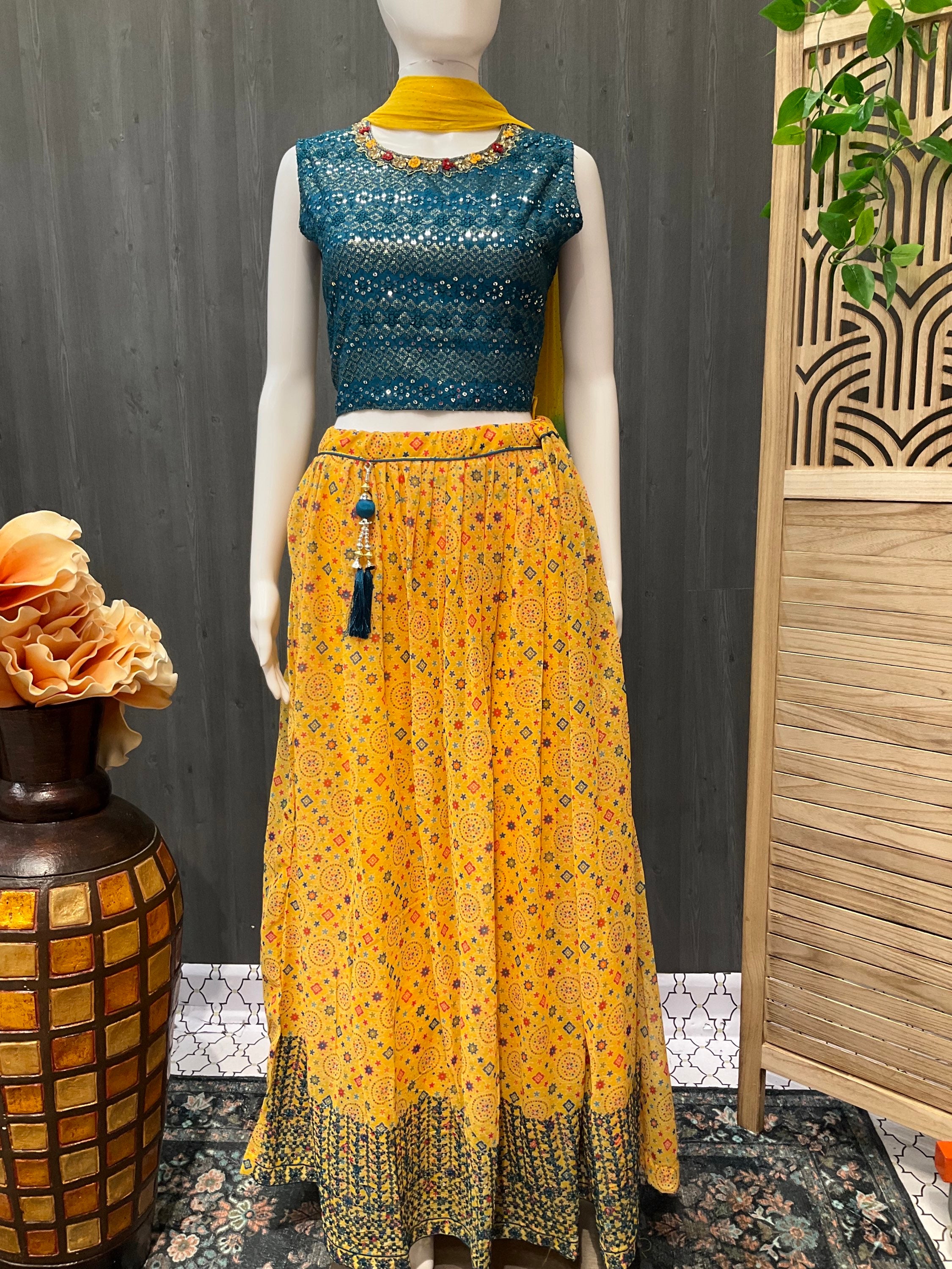 Teen Girls Georgette Lehenga set image 0