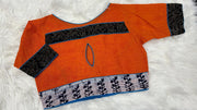 Orange Blouse - Pure Cotton Orange Blouse - Size 38