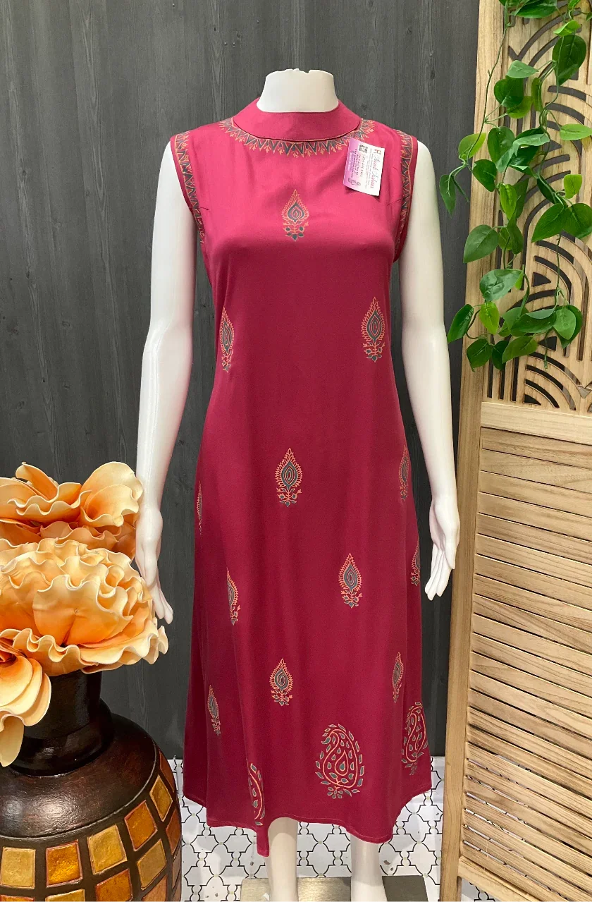 Gajji Silk Kurti with Palazzo Pants Size 44/46 - Elegant Ethnic Set