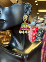 Antique Peacock Jhumkas
