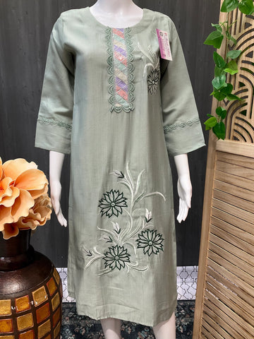 Embroidery Work Kurtis