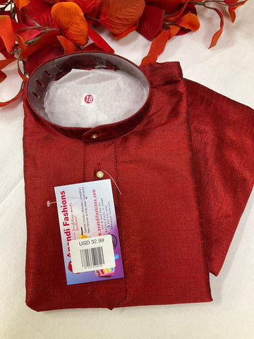 Boys Kurta Pajama - Simple and Elegant Boys Silk Kurta Set