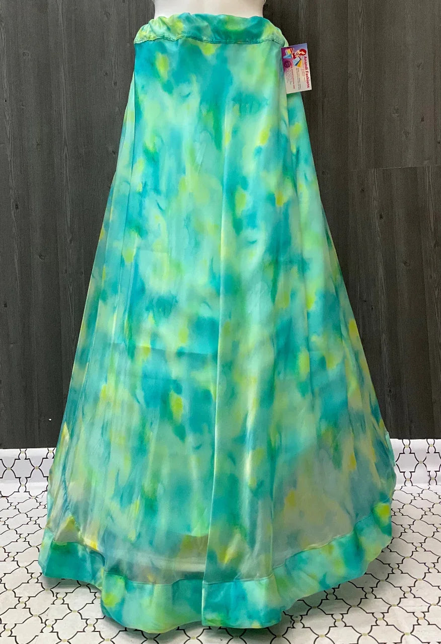 Ombre Organza Lehenga Skirt - Elegant Party Wear