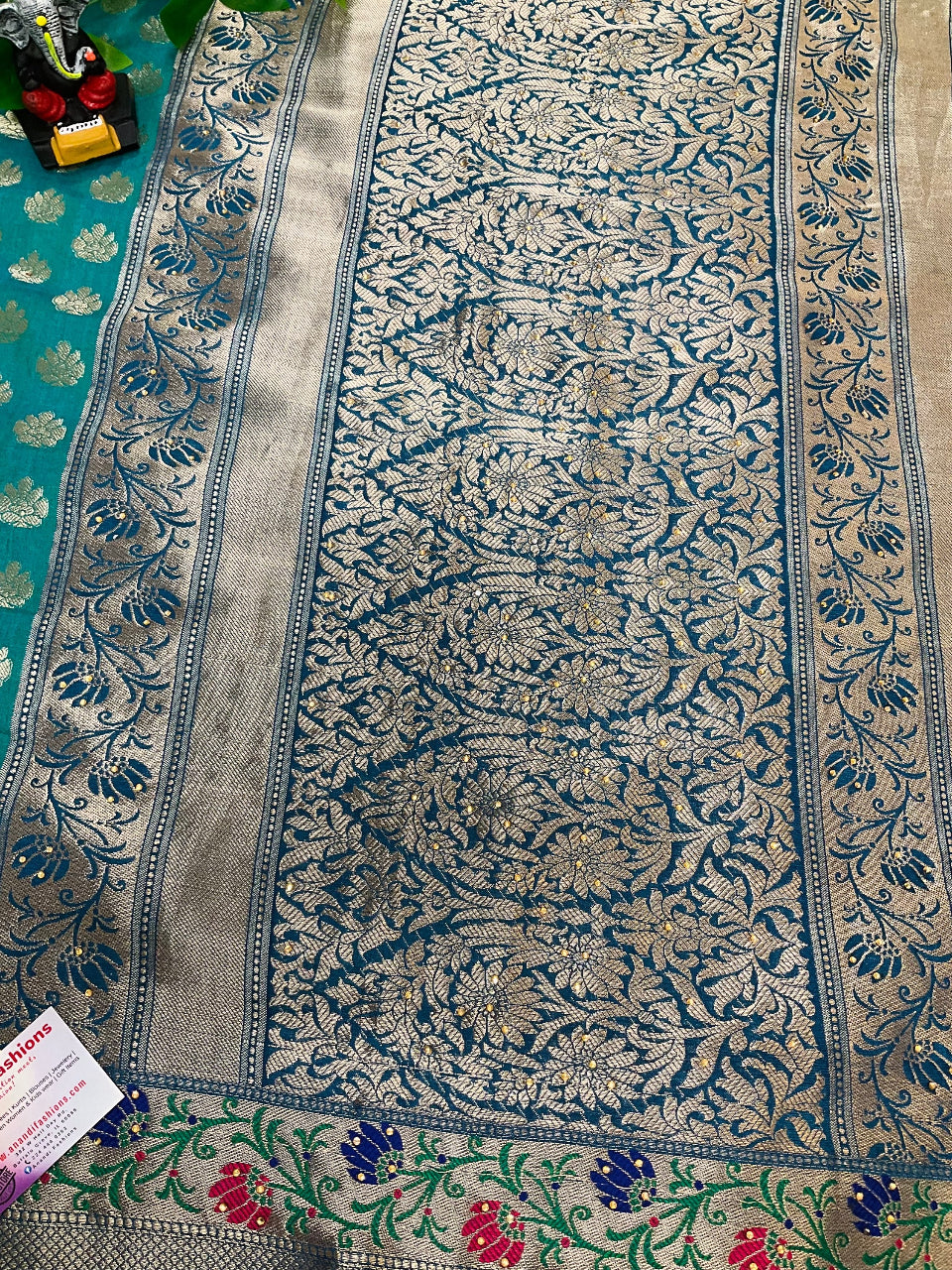 Benarasi Saree - Beautiful Saree with Elegant Embroidery Work on the Border image 1