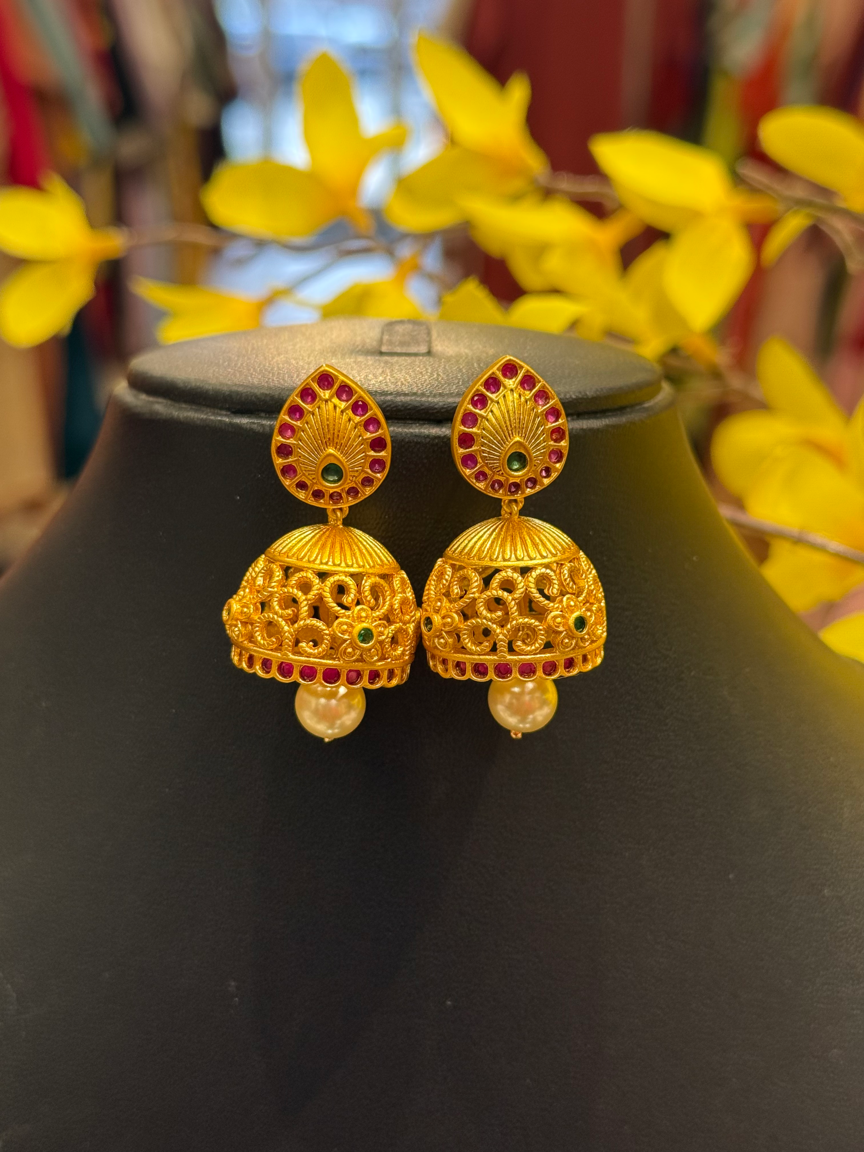 MattFinish Jhumkas/Earrings image 0