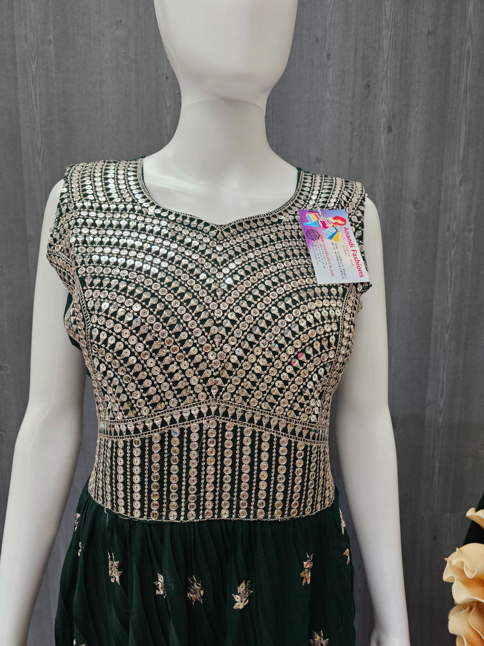 Party Wear Petite - Nyra Cut Party Dress 3 piece set - Size 38 image 1