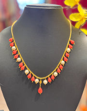 Cute Chain with Tulips and Pearls