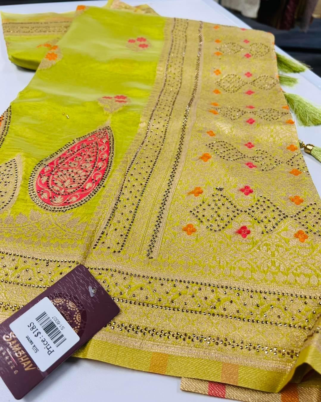 Banarasi Silk Saree- Five Stunning Colors with Great Designs image 4