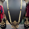 Pearl Long Necklace set with Goddess Lakshmi Pendant set
