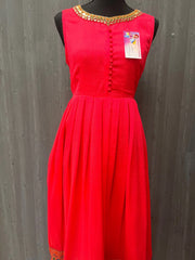Size 40-Long Kurti - Vibrant Pink Kurti for the Bold and Stylish Woman