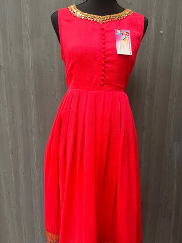Size 40-Long Kurti - Vibrant Pink Kurti for the Bold and Stylish Woman