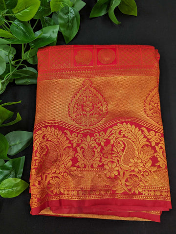 Pure Silk Saree - Copper Zari Work Traditional & Trendy 7 Colors