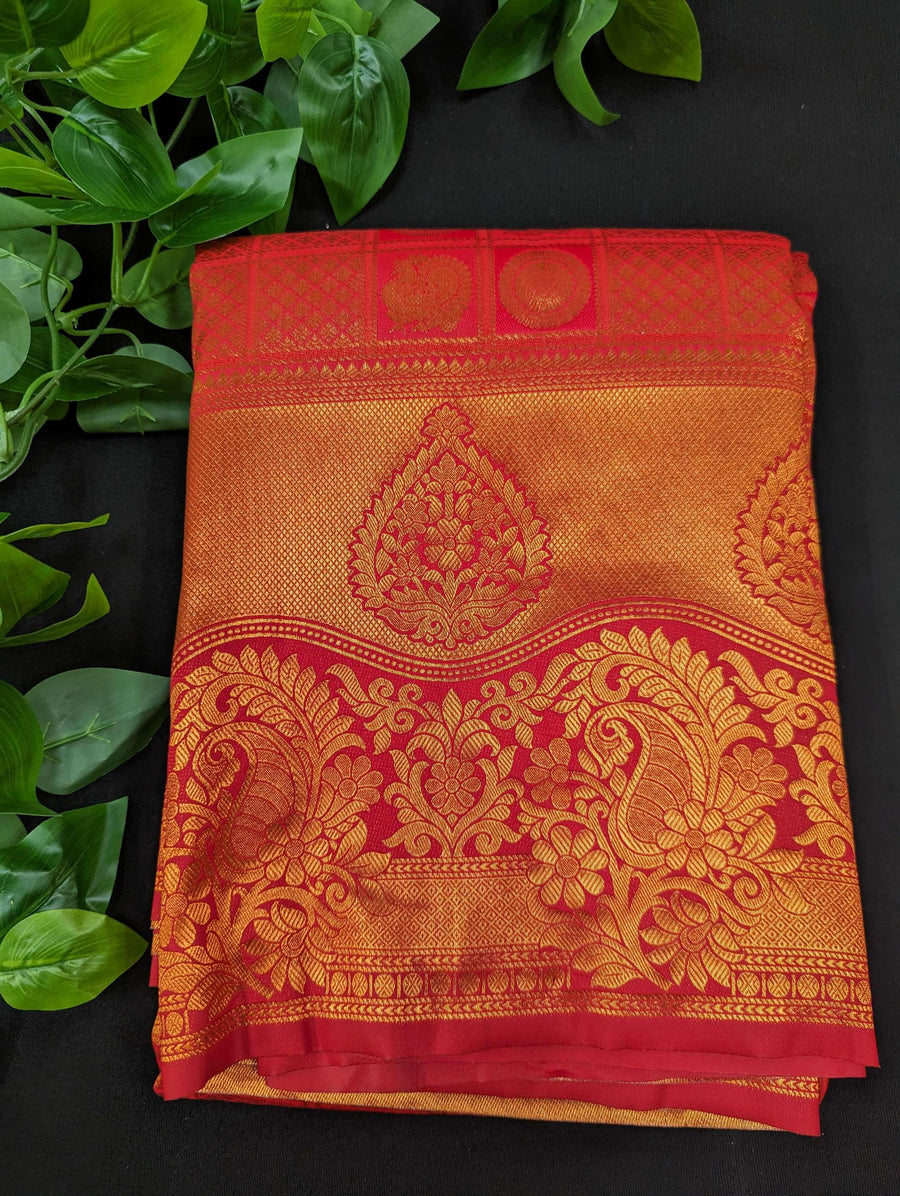 Pure Silk Saree - Copper Zari Work Traditional & Trendy 7 Colors
