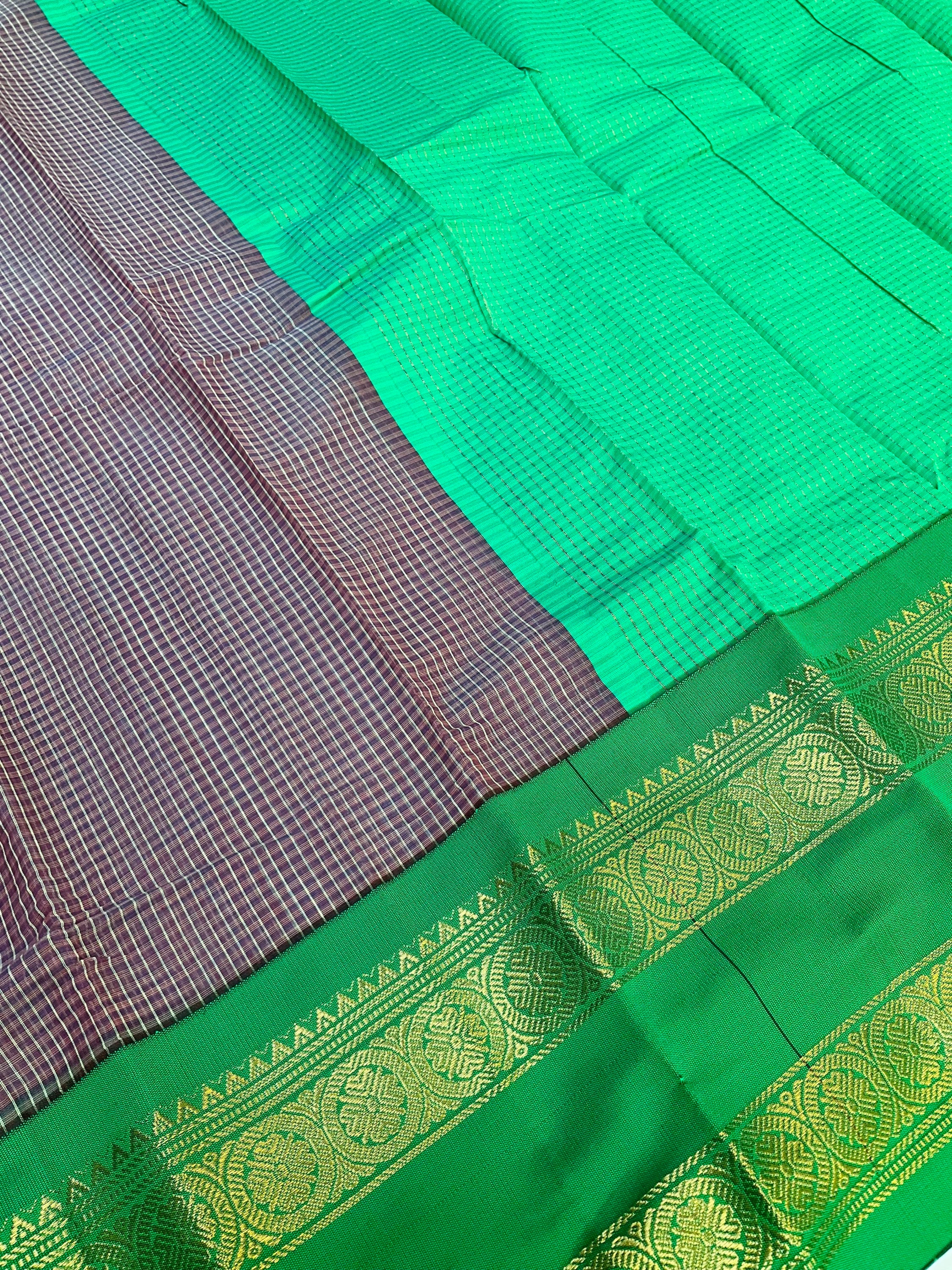 Pure Handloom - Gadwal Cotton Sarees with Big Border image 3