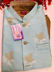 Indian Kurta for Men - Colorful Design Embroidery Mens Kurta with Jacket