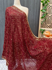 Gold Zari Embroidery Duppattas
