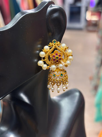 MattFinish Jhumkas with Big Studs