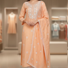 Elegant Pastel Color Chikankari Kurti Set - Traditional Embroidery