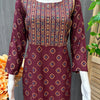 Long Rayon Anarkali Kurtis with Gold Print and Mirrors