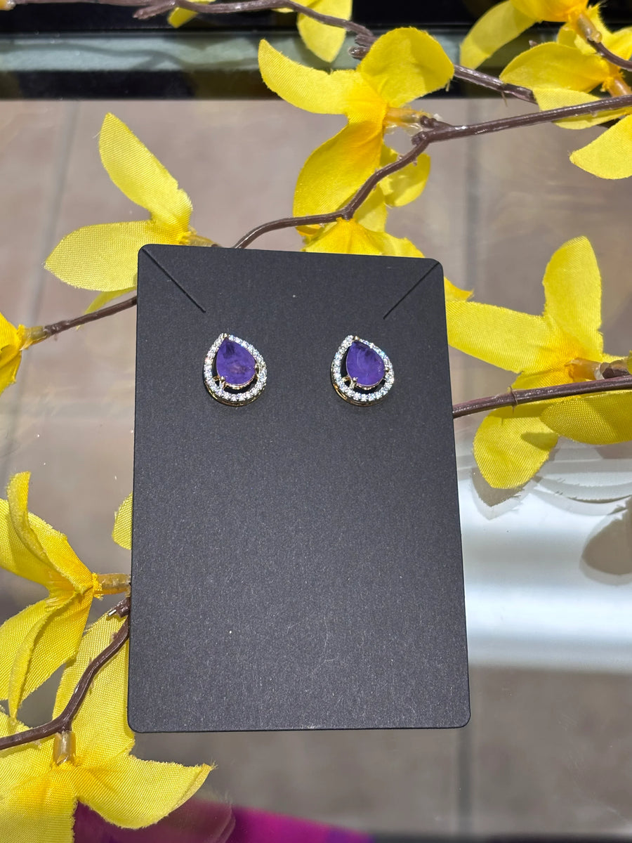 Colorful CZ Studs