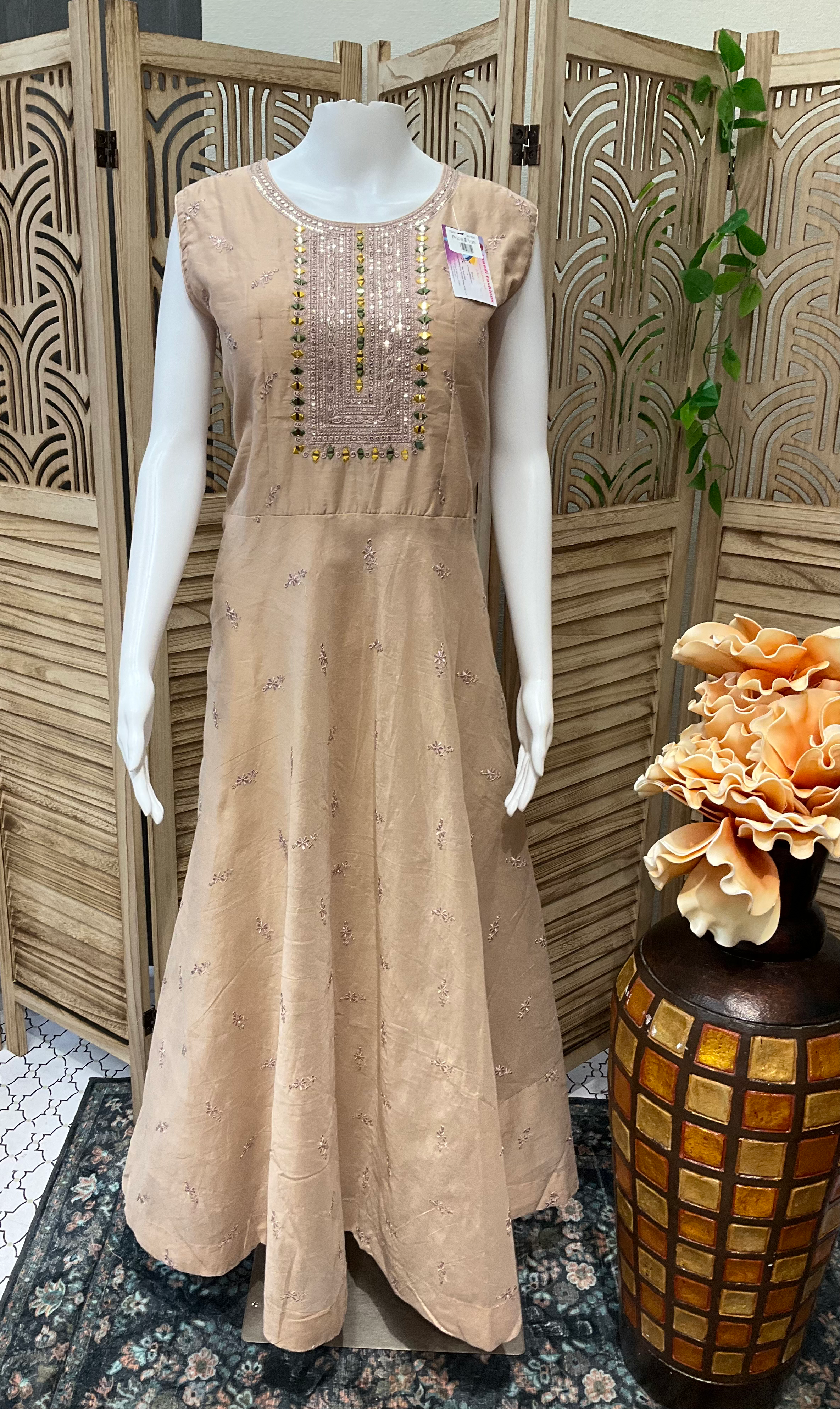 Size 44/US L-Long partywear dress with Fancy Dupatta image 3