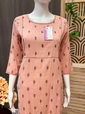 Peach Color Kurti