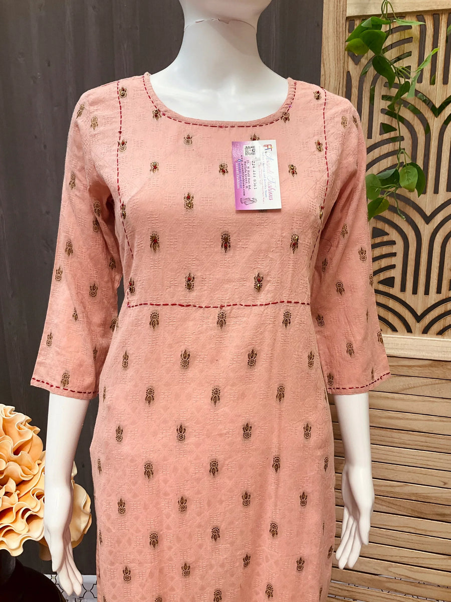 Peach Color Kurti