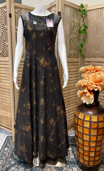 Size 40/US S-Black Fancy Long frock/Gown