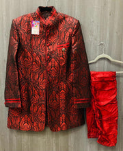 Mens Sherwani - The Glamorous and Graceful Red Sherwani with Jodhpuri Pants