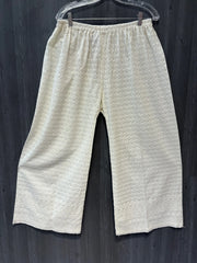 Chikankari Palazo Pants- Beautiful Half white Chikankari Palazo pant Free Size