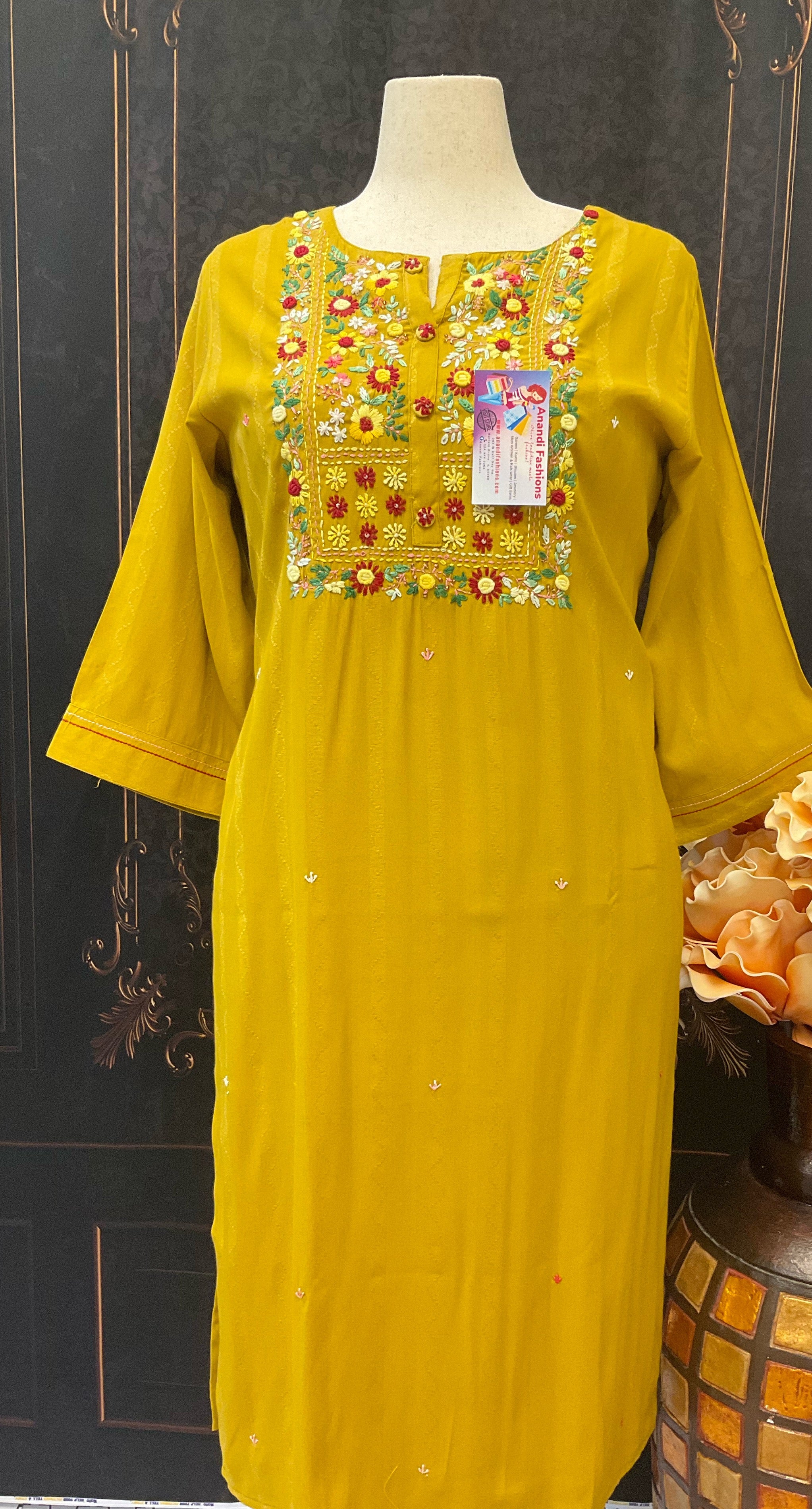 Rayon Kurti - Latest Rayon Soft Kurti with Embroidery work image 0