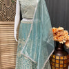 Pastel Glass Tissue Heavy Work Lehenga Set - Party Wear