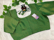 Green brocade blouse