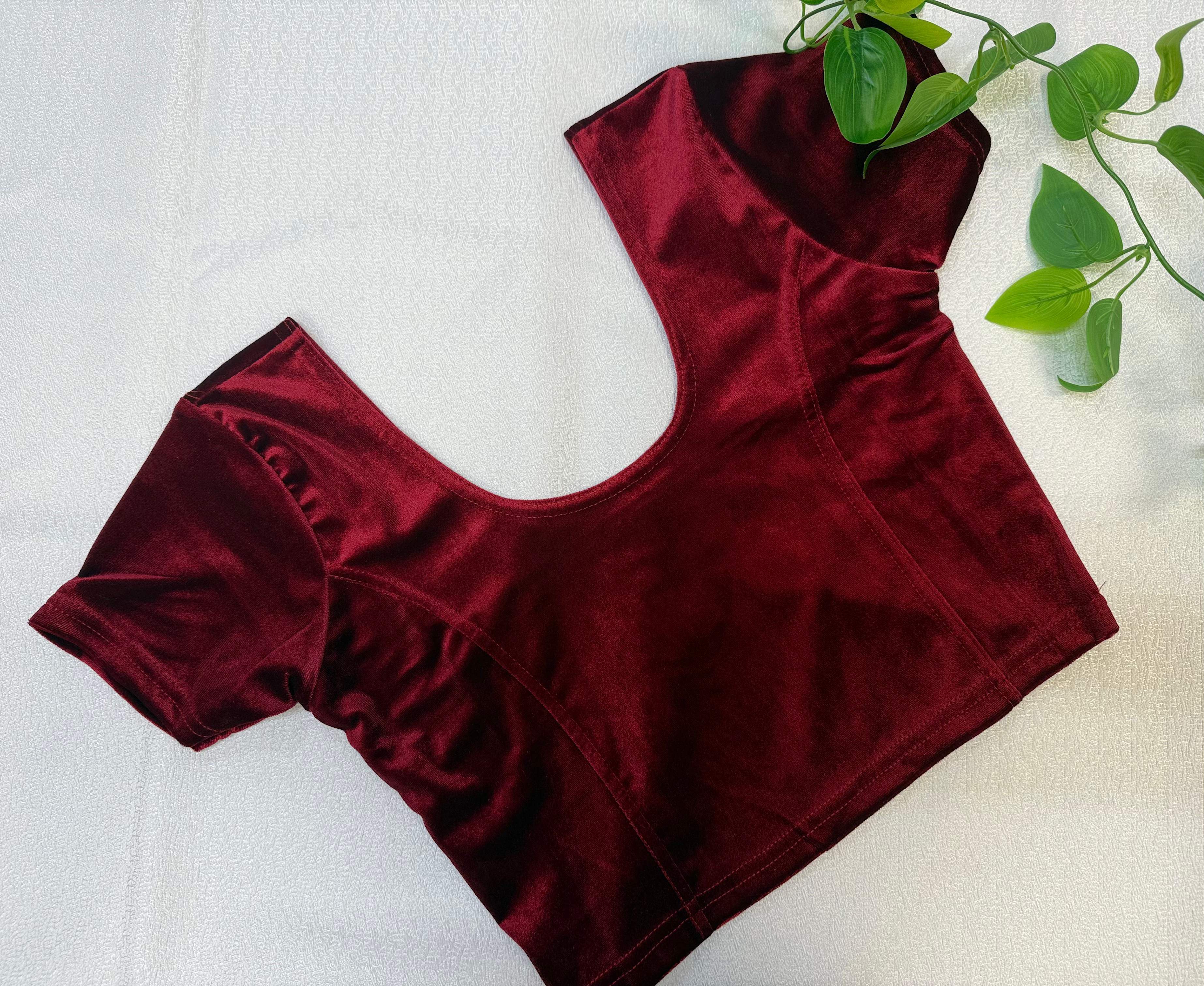 Velvet - Stretchable Maroon Blouse image 1