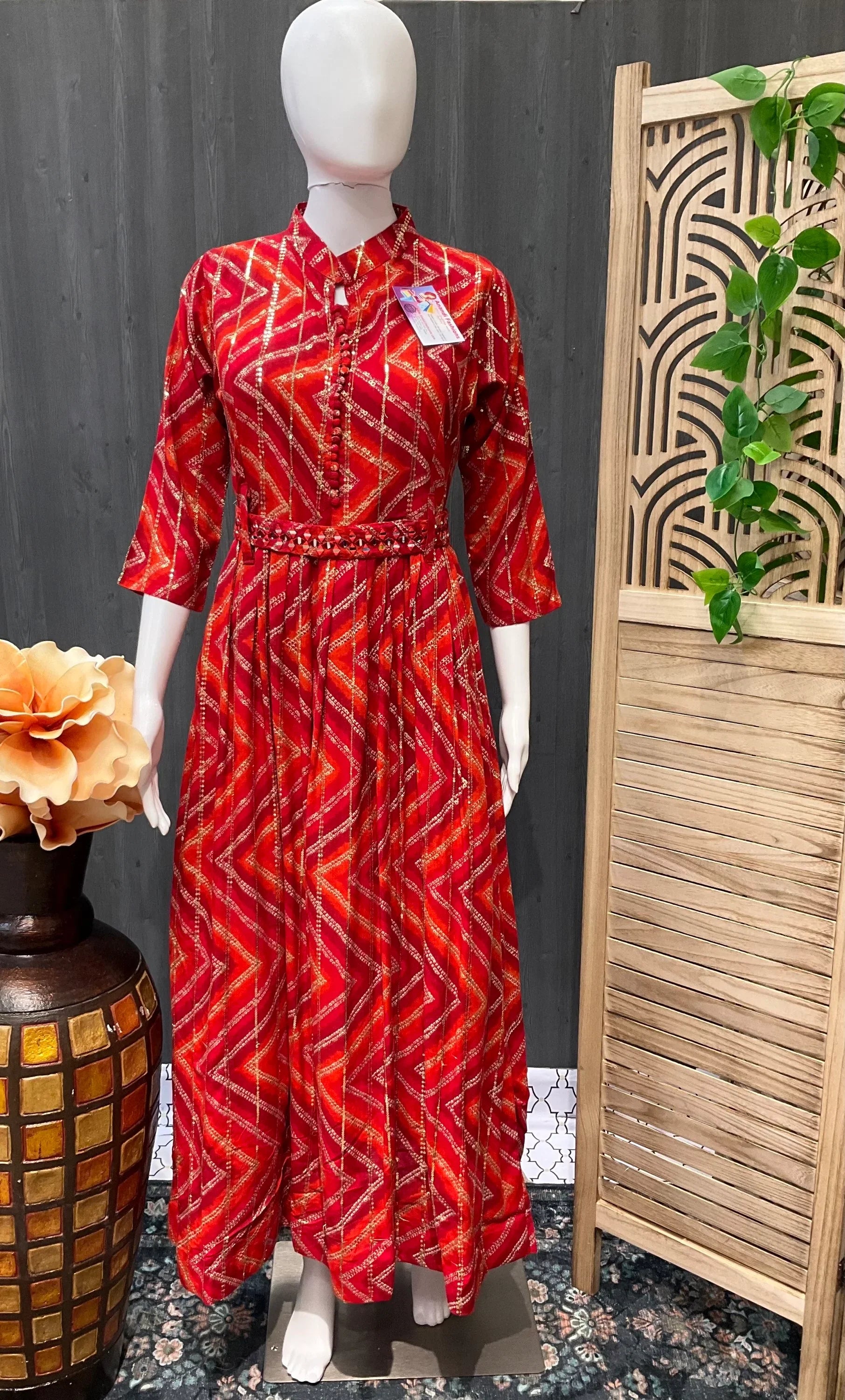 Bandhini Gowns/Kurtis with Belt
