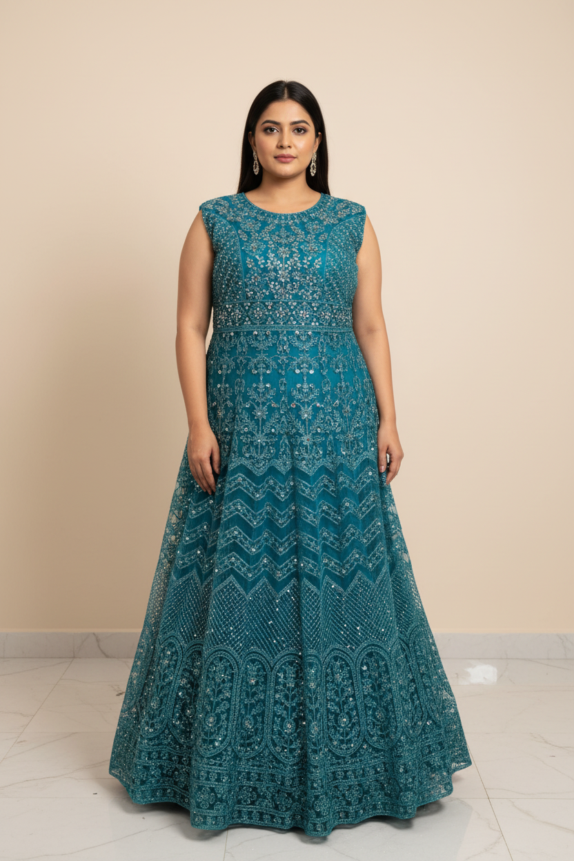 Plus Sizes-Light Weight Party wear Dresses