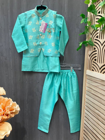 Boys kurta pyjama set with jacket