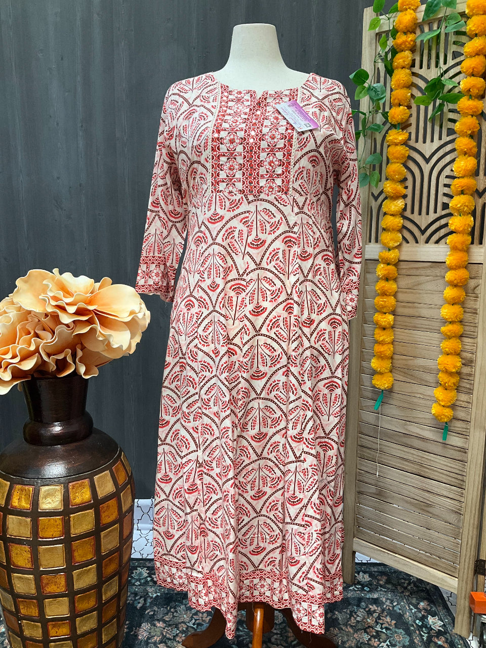 Plus Size Anarkali Pure Cotton Kurti image 0