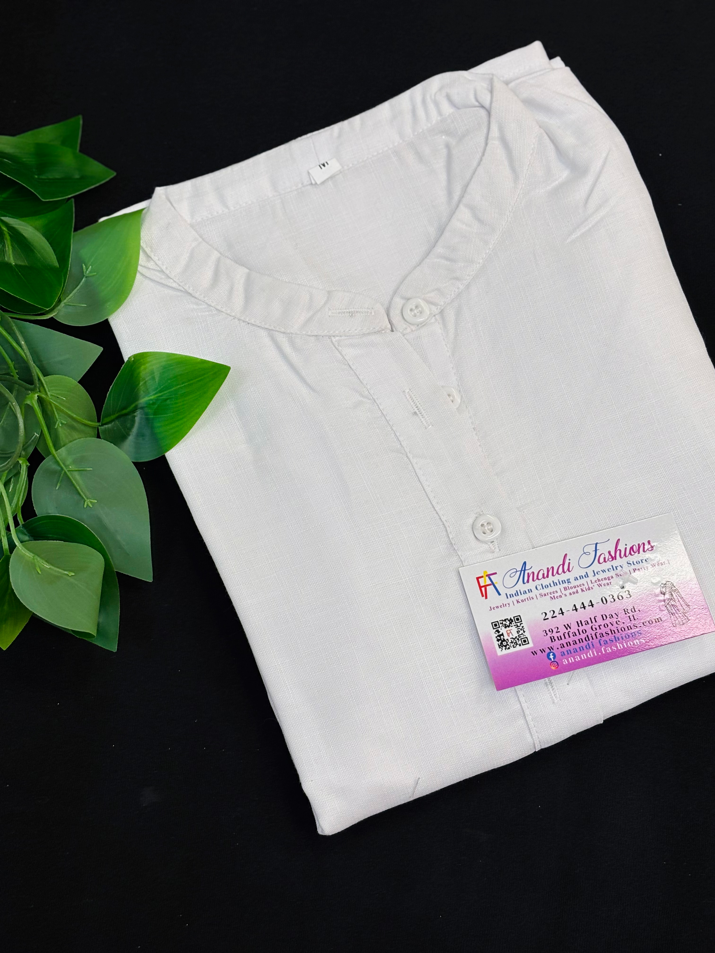 Pure Cotton White Kurti image 0