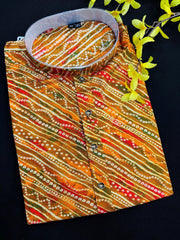 Bandhini Print Rayon Kurta Set - Traditional Ethnic Wear
