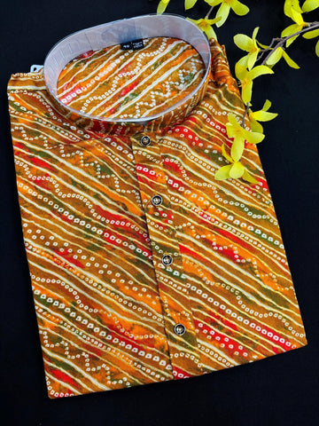 Bandhini Print Rayon Kurta Set - Traditional Ethnic Wear