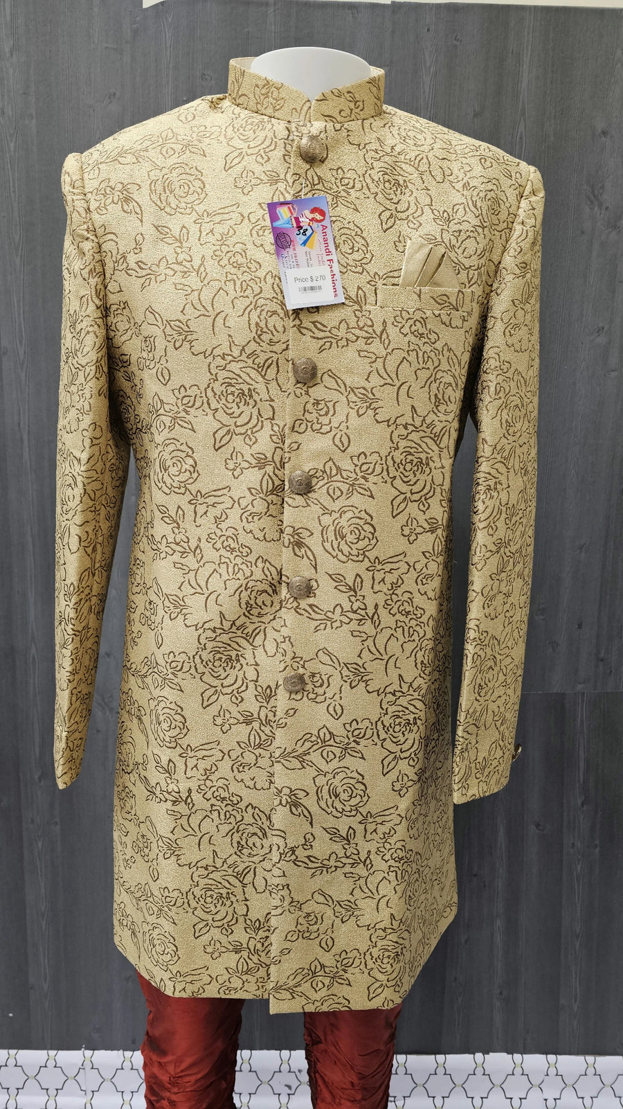 Size 38-Kurta for Men - Mens Kurta Pajama Set with Intricate Design