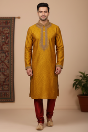 Men’s Stylish Yellow Kurta Set