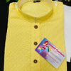 Boys Kurta Set - Boys Cotton Yellow Chikankari Kurta set