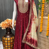 Anarkali Long Dress with floral dupatta