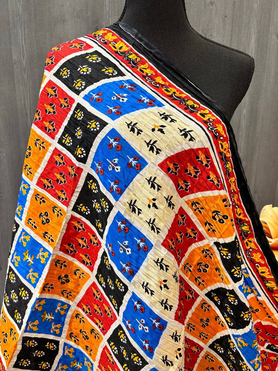 Chinon Dupattas - Soft Chinon Dupattas with Multicolor Designs