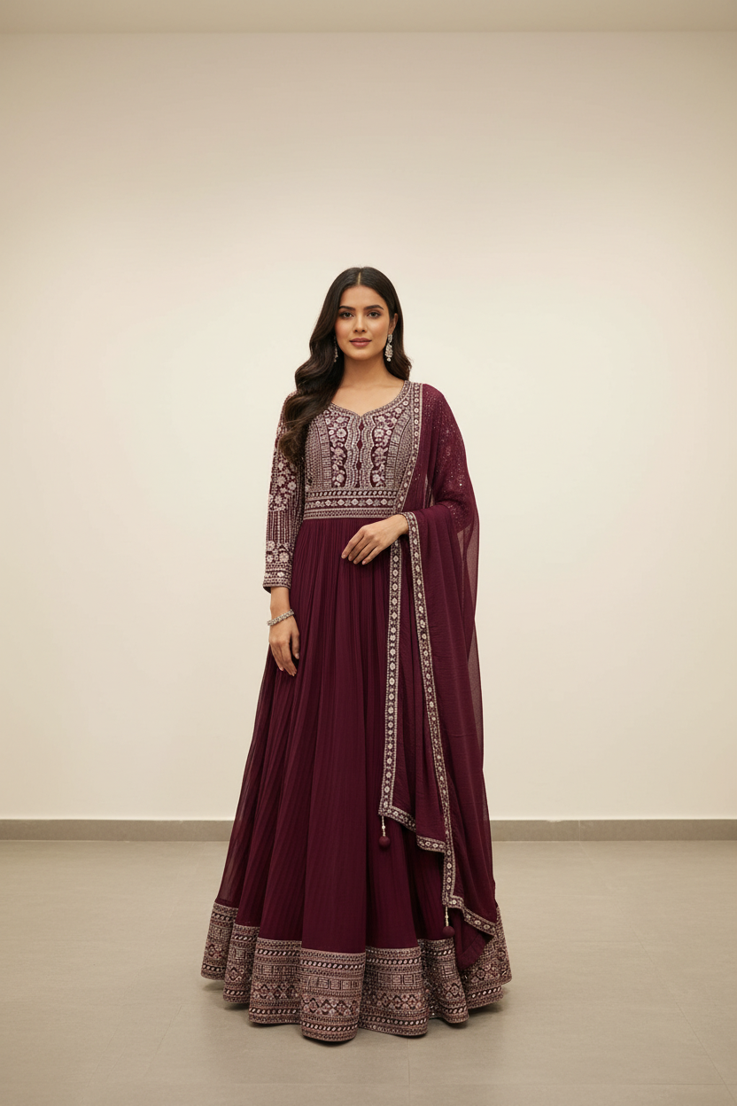 Georgette Long Dress