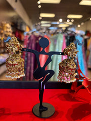 Antique Earrings - Heavy Jhumkas with Elephant Design
