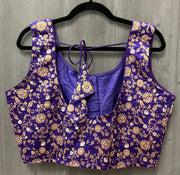 Front Opening Brocade Blouse Size 42 (Fits up to 44) - Designer Blouse